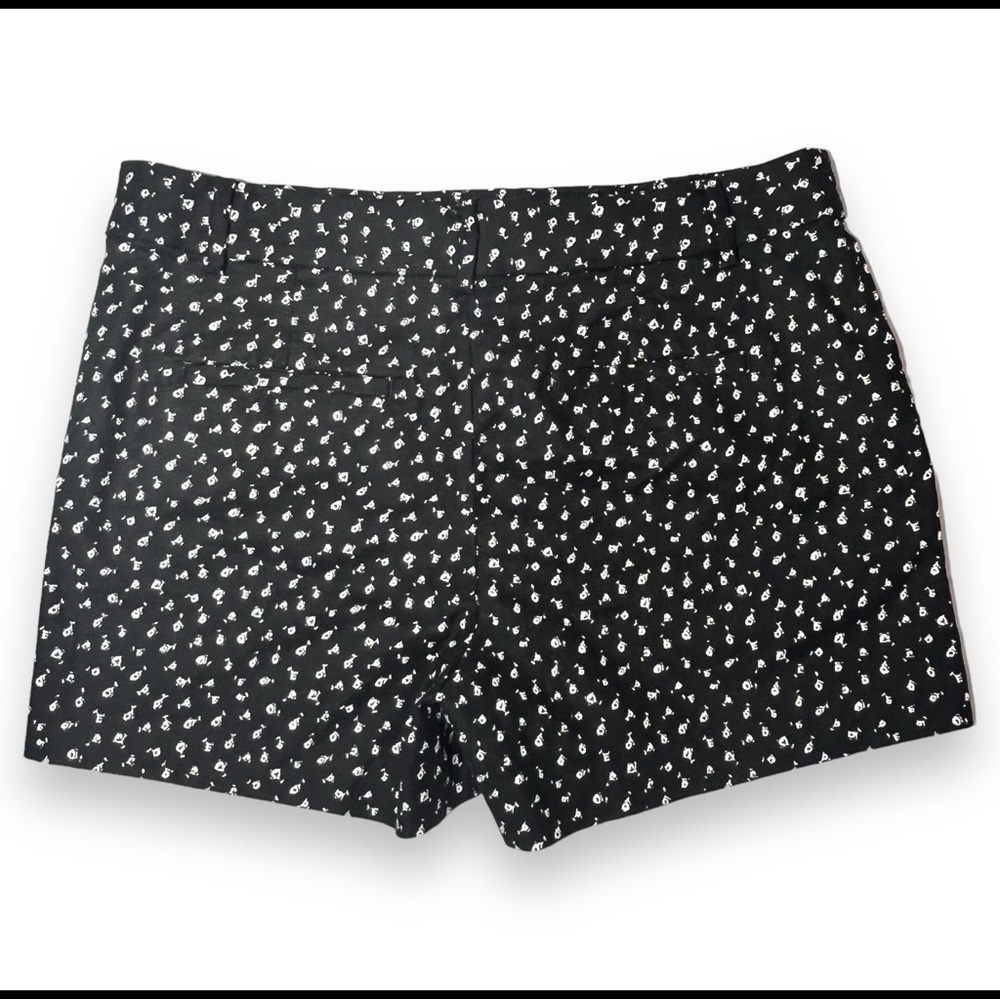 Loft Women’s Riviera Shorts Rose Print Black Size 8 - Picture 6 of 9